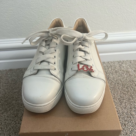 Beautiful White all leather Christian Louboutin sneakers - Picture 10 of 10